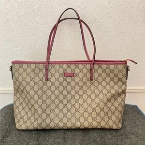 Gucci Beige and Pink Tote Bag